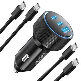 Sngoam 712417789798 For Iphone 15/16 Pro Max Car Charger 72w 3-port Fast Usb C Power