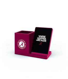 Soar 192129019336 Ncaa Wireless Cell Phone Charging Stand And Desktop Organizer Alabama Crimso