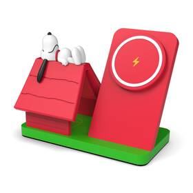 Soar 192129198383 Peanuts Wireless Charging Station Red Dog House