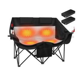Sl-0723 Sobalai 785249178375 Heated Double Camping Chair With 2 20000mah Battery Pack Control Switches