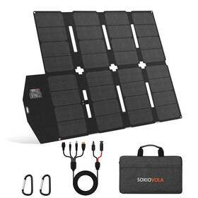 Sjso100 Sokiovola 100w Portable Solar Panel Mc-4 Foldable Charger Kits 18v Ip68 Wat