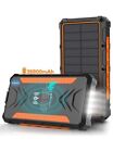Kr-t01 Solar Power Bank 38800mah Charger Portable Outputs 5v 3a Orange
