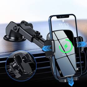 Cb1004 Sonru Wireless Car Charger Mount 15w Fast Charging Auto-clamping Phone Holder