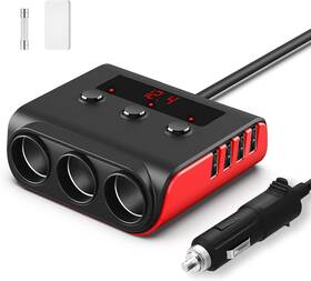 Tr-12 Sonru 7 In 1 Cigarette Lighter Splitter 3 Sockets With