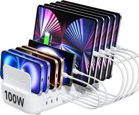 Cs101 Soopii Multi Usb Charging Station 100w 10-port Type C Fast Lpad White