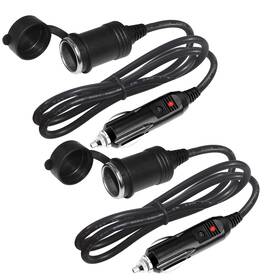 Sparking 647581791509 2pack 12v Cigarette Lighter Extension Cord 3ft -car Charger Cigar M