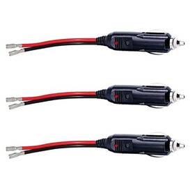 Sp-0504 Sparking 3pack 12v Cigarette Fused Lighter Male Plug With Pigtails 3 Pack Red&black