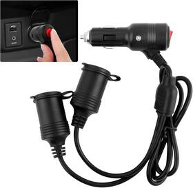 Chang-1711 Ssnnuu Car Cigarette Lighter Extension Cord With On Off Switch And Dust Cap 15a Fuse