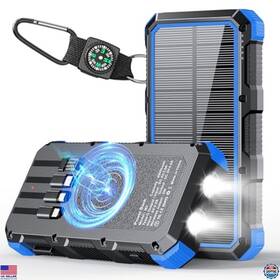 B0cylwbtv7 Stanley Solar Power Bank 49800mah Wireless Qc 3.0 Fast Charger 8 Outputs Portable Blue