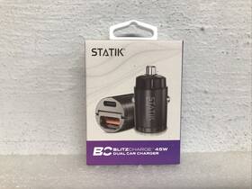 C-2408 Statik Blitz Charge 45w Dual Car Fast Charger Usb-c / Usb-a New Sealed