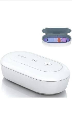 Ojd-l03 Sterilization Box Charger Portable Cell Phone Uv Light Sanitizer Wireless With Usb-c Charging
