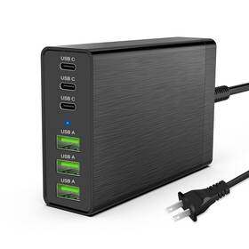 Zetx96w01b Suimumu 60w Charger Station Charging For Multiple Devices 6-in-1 Usb C Powe