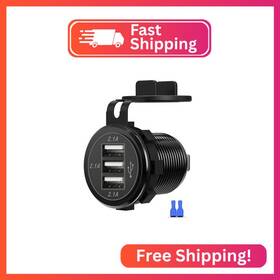 Sucw0816-1p Sutnscw 12v Usb Outlet 3 Port Charger Socket 12v/24v Car For Boa