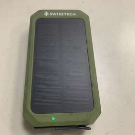 Swiss Tech 820909316558 20000 Mah Solar Portable Power Bank / Wireless Charger - No Cables