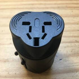 Swa1.1 Swiss Travel Products World Adapter Classic Black 2.75 Inch H X 2.25 W
