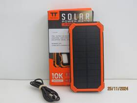 Ettpb10 Tactech 810061142874 10 000 Mah Usb-a/usb-c Solar Power Bank Led Flashlight C109