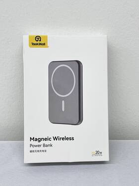 Hst-cdb077 Taokinall Magnetic Wireless Power Bank 20w Fast Charge Ultrathin Gray