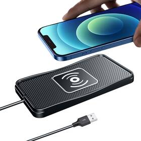 Cpa3l Tasumato Wireless Phone Charger Qi Car Charging Pad Fast 15w 10w 7.5w Black