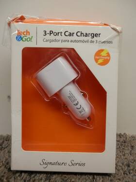 141-0406-tg3 Tech And Go 141 0406 Tg3 4.4 Amp 3-port Car Charger
