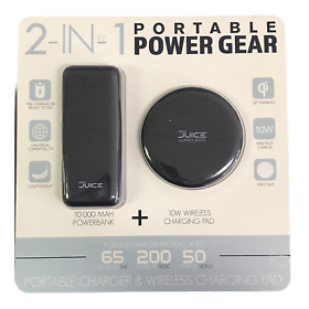 Tpb1900nb Tech2 Juice Portable 10 000mah Powerbank 10w Wireless Pad Charger