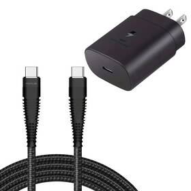 Qpig3n-tb Tek.buy For Tcl K33/k32 5g- 25w Fast Home Charger 10ft Long Usb-c Cable Pd Type-c Power