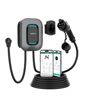 Ch-ev201w Tessan Level 2 Ev Charger 48a/240v 25ft Cable Wi-fi Bluetooth Indoor Outdoor