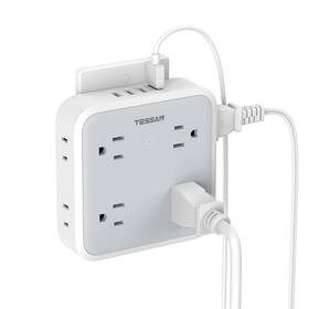 Ts-wm1015 Tessan Multi Plug Outlet Extender Multiple Splitter With 4 Usb Wall C