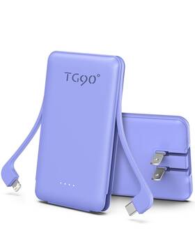 Tg90 755752185214 Ultra Mini Power Bank With Built-in Foldable Ac Wall Plug And Cables 5