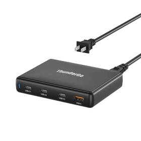 Pdt-004 Thundergo 140w Gan Charger 4-port Usb C Fast Charging Block 3c Pd/1a Qc 1