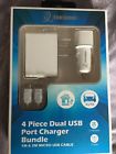 Tks207 Teksonic Piece Dual Usb Port Charger Bundle Micro Cable
