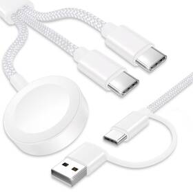 Cb-3in2 Top-up 3-in-1 Usb-c Charger Cable For Apple Watch Iphone Ipad 4ft Fast Charging