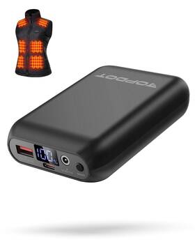 Topdot 768845139032 7.4v/5v 2a 16000mah Heated Vest Battery Pack 5v/7.4v Black