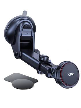 D45-x Topk Car Phone Holder Mount Magnetic For Windshield And Das