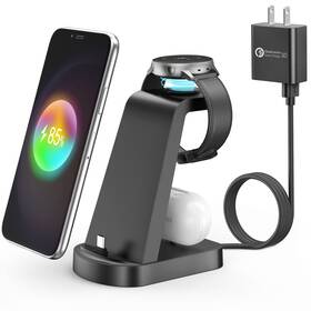 T-3in1charging02 Trami Charging Station For Samsung Multiple Devices 3 In 1 Fast Stand Usb-