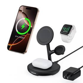 Tb-004 Tribone 3 In 1 Magnetic Wireless Charger Stand For Apple Devices Fast Chargi