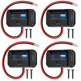 Tuowo Cch-ac36 54w Car Usb Charger Panel-4pk - Dual Port Surface Mount For Bus 4 Packs