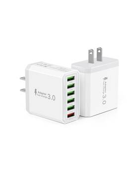 Bk302-6a Tupneuf Usb Wall Charger 2 Pack 33w Block 6-port Charging Blocks Multiport