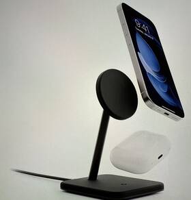 Twelve South 811370025551 Hirise 2 Deluxe 2-in-1 Wireless Charging Station For Apple Qi2