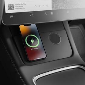 Tsla-m3y-magsafe3 Twraps Dual Wireless Phone Charger For Tesla Model Y 2021-2024 And Black