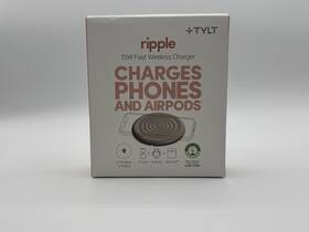 080-08-9193 Tylt Ripple 15w Fast Wireless Charger For Iphone Android Qi Charging