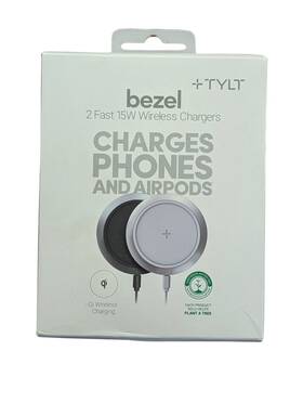 N9.ob Tylt 4906q Bezel 2 Fast 15w Wireless Chargers For Phones And Airpod Black White