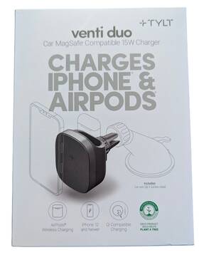 4909q Tylt N5.n Venti Duo Car Magsafe Compatible 15w - Charges Iphone And Airpods