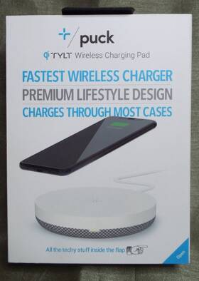 Tylt 843257101348 Puck Fast 10w Qi Certified Wireless Charging Pad For Iphone/android - New