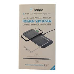 Tylt 843257101614 C5. Sabre Dual Wireless Charging Mat For Apple And Android Products - Black