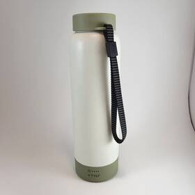 Tylt 843257101799 Water Bottle Wireless Phone Charger Power Bank White With Tan