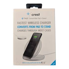 Tylt 849944068284 C5. Crest Convertible Charging Pad Stand Fastest Wireless Charger - White