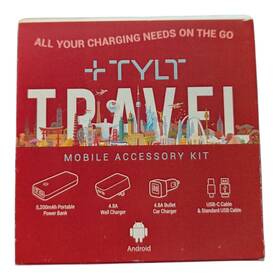Tylt 849944068543 C5. Travel Mobile Accessory Kit For Android - Power Bank Chargers Cables