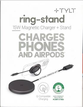Tylt 849944081023 15w Magnetic Wireless Charging Ring Stand