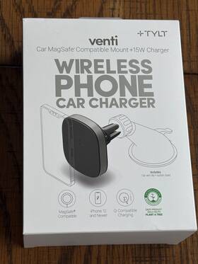 86373154 Tylt New 15w Magsafe Venti Car Mount - Black