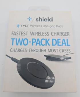 Qishld2pk-t Tylt 2 Pack Shield Wireless Charging Pad Bundle-two Deal Qi